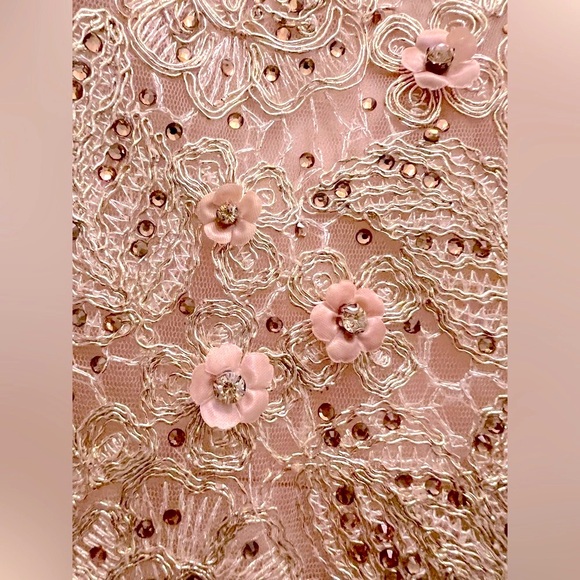 Clarisse bateau mermaid gold sequin size 4 evening gown - Picture 11 of 17